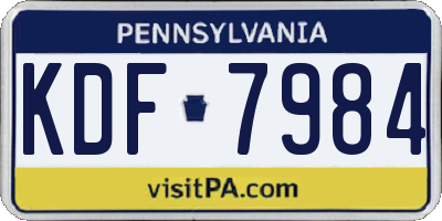 PA license plate KDF7984