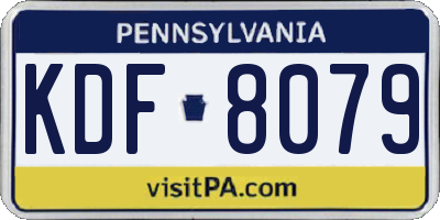 PA license plate KDF8079