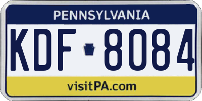 PA license plate KDF8084