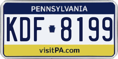 PA license plate KDF8199