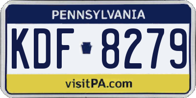 PA license plate KDF8279