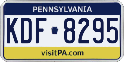 PA license plate KDF8295