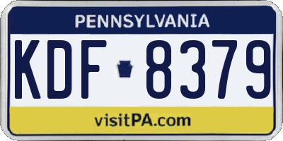 PA license plate KDF8379