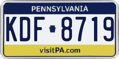 PA license plate KDF8719