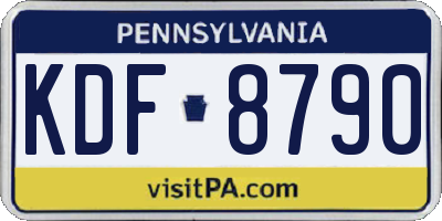 PA license plate KDF8790