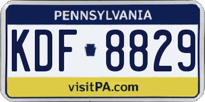 PA license plate KDF8829