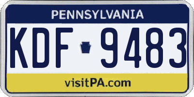 PA license plate KDF9483