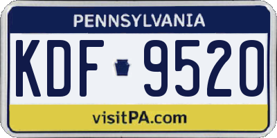 PA license plate KDF9520