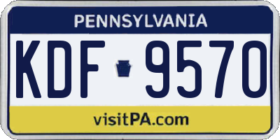PA license plate KDF9570