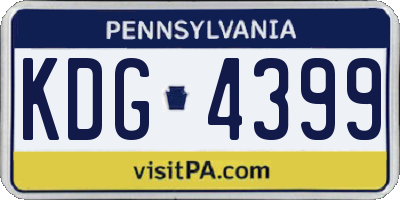 PA license plate KDG4399