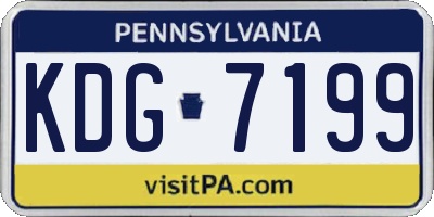 PA license plate KDG7199