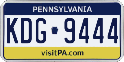 PA license plate KDG9444