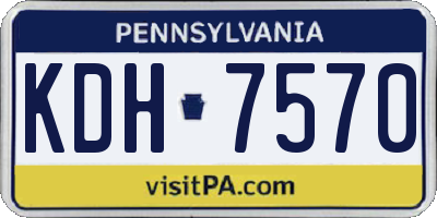 PA license plate KDH7570