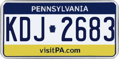 PA license plate KDJ2683