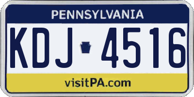 PA license plate KDJ4516