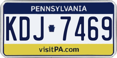 PA license plate KDJ7469