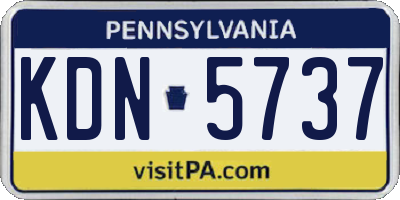 PA license plate KDN5737