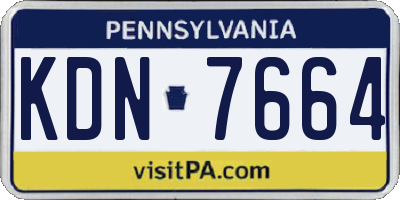 PA license plate KDN7664