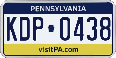 PA license plate KDP0438