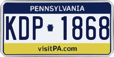 PA license plate KDP1868