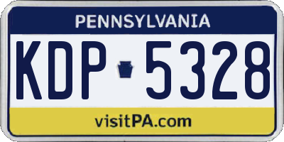 PA license plate KDP5328