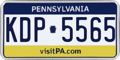 PA license plate KDP5565