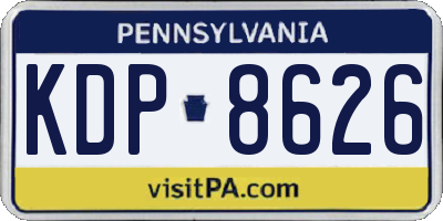 PA license plate KDP8626