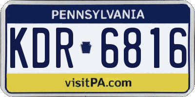 PA license plate KDR6816