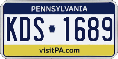 PA license plate KDS1689