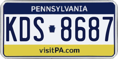 PA license plate KDS8687