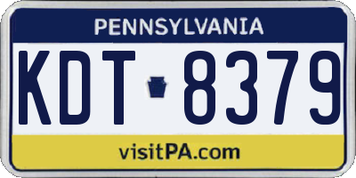 PA license plate KDT8379