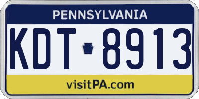 PA license plate KDT8913