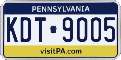 PA license plate KDT9005