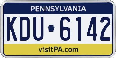 PA license plate KDU6142