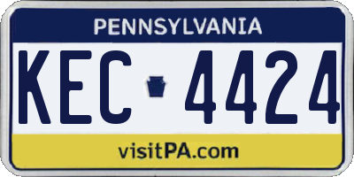 PA license plate KEC4424