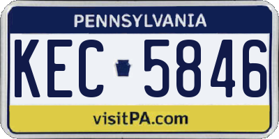 PA license plate KEC5846