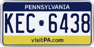 PA license plate KEC6438