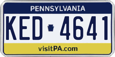 PA license plate KED4641