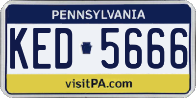 PA license plate KED5666