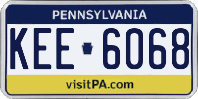 PA license plate KEE6068
