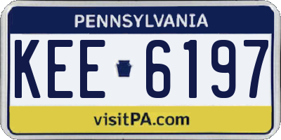 PA license plate KEE6197
