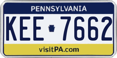 PA license plate KEE7662