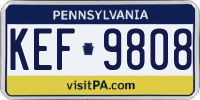 PA license plate KEF9808