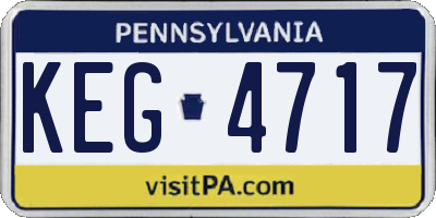 PA license plate KEG4717