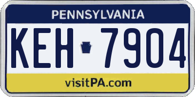 PA license plate KEH7904