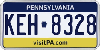 PA license plate KEH8328