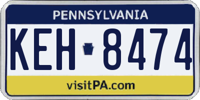 PA license plate KEH8474