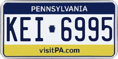 PA license plate KEI6995