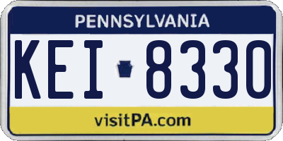 PA license plate KEI8330