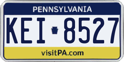 PA license plate KEI8527